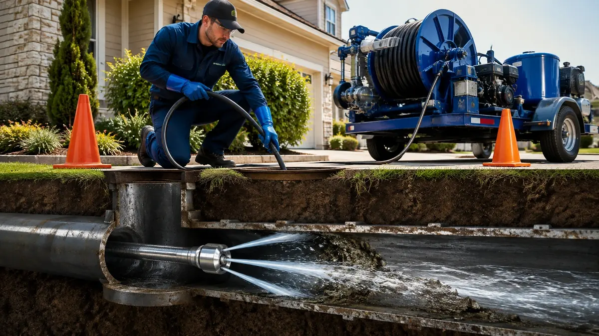 Main Sewer Line Hydro Jet Cleaning in Atherton
